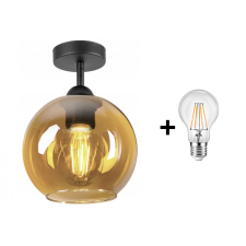 Glimex Orb mennyezeti lámpa méz 1x E27 + ajándék LED izzó világítás