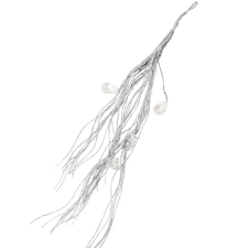 Glitteres dekor ág sztrasszal ezüst 44cm dekorációs kellék