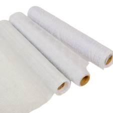  Glitteres organza tekercs fehér 28x300cm dekorációs kellék