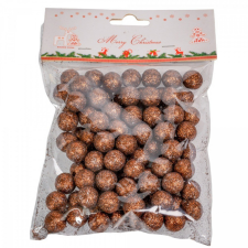  Glitteres polisztirol golyó csoki 1cm kb.10-15gramm dekorációs kellék