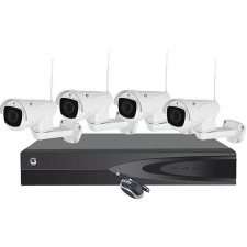 GLO Pro Vision FULL HD WIFI-s komplett 4 kamerás megfigyelő rendszer PTZ IP 2,0MP-s kamera 4 db Vezet... megfigyelő kamera