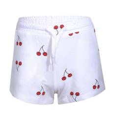 GLO STORY fehér pamut nyári short cseresznye mintás 11 év (146 cm)