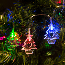 Glob Karácsonyi LED fényfüzér 20Led Multicolor -színes, karácsonyfa , elemes- 2,25m - 56501A karácsonyfa izzósor