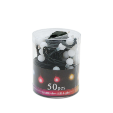 Glob Karácsonyi LED fényfüzér 50Led opál gömb - színes multicolor gömb - 4,3m - 56503 karácsonyfa izzósor