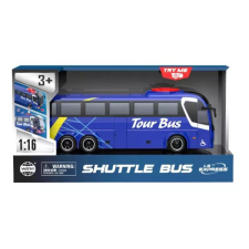 Global Express Far East Ltd. Játék busz fény- és hanghatásokkal, 1:16 - kék autópálya és játékautó
