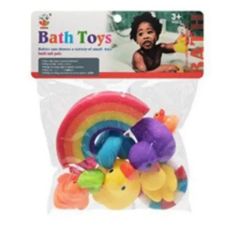 Global Express Far East Ltd. Színes fürdőkacsa csomag - 6 db-os, többféle fürdőszobai játék