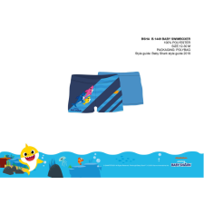 Global Licence Srl Baby shark baba fürdő boxer kisfiúknak - világoskék - 98 gyerek fürdőruha