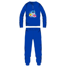 Global Licence Srl Baby Shark téli pamut gyerek pizsama - interlock pizsama - középkék - 116