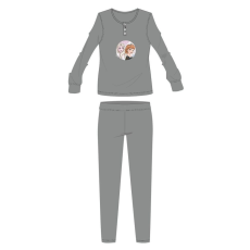 Global Licence Srl Disney Jégvarázs pamut flanel pizsama - téli vastag gyerek pizsama - szürke - 104