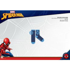 Global Licence Srl Pókember csúszásgátlós teliplüss bokazokni gyerekeknek - sötétkék-világoskék-kék - 27-30