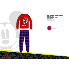 Global Licence Srl Téli vastag pamut gyerek pizsama - flanel pizsama - Disney Mickey egér - piros - 104