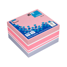 GLOBAL NOTES AMC AG Info Notes önt.jegyzettömb, 75x75mm, 450lap, pink mix jegyzettömb