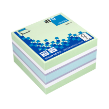 GLOBAL NOTES AMC AG Info Notes önt.jegyzettömb, 75x75mm, 450lap, zöld pasztell mix jegyzettömb