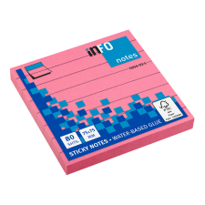GLOBAL NOTES AMC AG Info Notes önt.jegyzettömb, 75x75mm, 80lap, vonalas, brilliant pink jegyzettömb