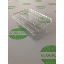 Globál Pack Egybefedeles doboz víztiszta 1000 ml PET papírárú, csomagoló és tárolóeszköz