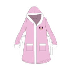 GlobalLicenceSrl. Disney Minnie egér kapucnis pamut köntös gyerekeknek - világosrózsaszín - 110-116 lakástextília