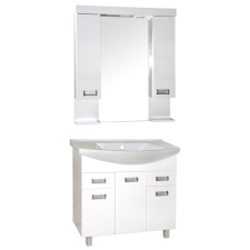 Globalviva SZQUARE 85-100 komplett fürdőszoba bútor dupla szekrénnyel, LED világítással fürdőszoba bútor