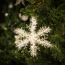 Globiz Hópehely karácsonyfadísz - csillogó - 15 cm karácsonyfadísz