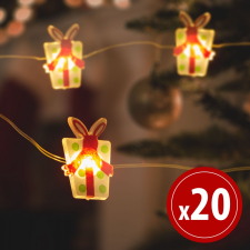 Globiz Karácsonyi LED fényfüzér ajándék 2,2m 2xAA karácsonyfa izzósor