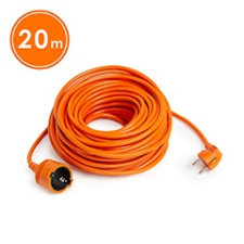 Globiz Lengőkábel - hálózati hosszabbító kábel (3x1.5 mm2) 20 méter, narancs hosszabbító, elosztó