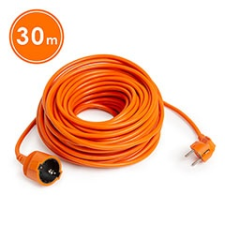 Globiz Lengőkábel - hálózati hosszabbító kábel (3x1.5 mm2) 30 méter, narancs hosszabbító, elosztó
