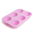 Globiz Szilikon muffinsütő-forma - 6 adagos 5 / 7 cm átmérő rózsaszín (57280PK)