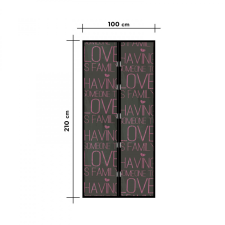 Globiz Szúnyogháló függöny ajtóra -mágneses- 100 x 210 cm - &quot;Love&quot; szúnyogháló