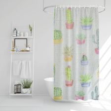 Globiz Zuhanyfüggöny - kaktusz mintás - 180 x 180 cm lakástextília