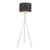 GLOBO 15229S1 Clarke Álló lámpa , 60W , E27 , nikkel matt, textil, műanyag arany