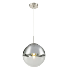 GLOBO 15852 VARUS Függeszték , 40W , E27 , nikkel matt , üveg , króm világítás