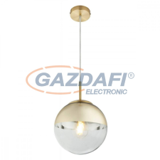 GLOBO 15855 VARUS Függeszték , 40W , E27 , fém, sárgaréz, üveg, arany világítás