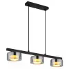 GLOBO 16055-3HS HIGGINS LED függeszték 6W 230V IP20 3xGX53 LED fekete HxSzxM=650x130x1100mm 270lm 1800K