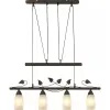 GLOBO 30800423X VENEZIA függeszték 28W 230V IP20 4xE14 rozsda imitáció HxSzxM=720x100x1600mm