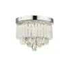 GLOBO 68598A MANILO Mennyezeti króm, akril kristály , D:280, H:220, inkl. 1xLED 12W 38,4V, 960lm, 4000K