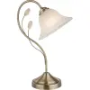 GLOBO 69007-1T POSADAS Asztali lámpa bronz,üveg DM: 190mm, LxBxH:270x150x420, 1xE27 60W 230V