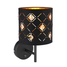 GLOBO ABBEY 15448W falikar kristály dekorral, 1x40W E14 világítás