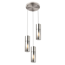 GLOBO ANNIKA FÜGGESZTÉK E27 3X25W FÜST SZÍNŰ ÜVEG BURA ÁTMÉRŐ:30CM HOSSZÚSÁG:150CM világítás