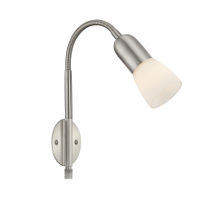 GLOBO Cathy nikkel-fehér fali spotlámpa (GLO-5453-1W) E14 1 izzós IP20 világítás