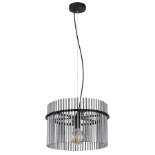 GLOBO GORLEY FÜGGESZTÉK E27 60W IP20 ÁLLÍTHATÓ MAGASSÁG 40X150CM MATT FEKETE-FÜSTSZÍN világítás