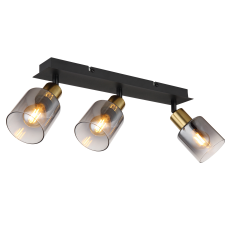 GLOBO Hollsy fekete-füstszürke mennyezeti spotlámpa (GLO-54310-3) E14 3 izzós IP20 világítás