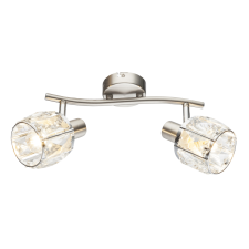 GLOBO Kris króm-átlátszó mennyezeti spotlámpa (GLO-54356-2) E14 2 izzós IP20 világítás
