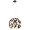 GLOBO Mika függőlámpa E27 1x max. 40W 40x150cm fekete-arany matt