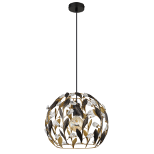 GLOBO Mika függőlámpa E27 1x max. 40W 40x150cm fekete-arany matt világítás