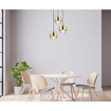 GLOBO Milley függőlámpa 3 izzós fekete matt 450 mm x 1200 mm világítás