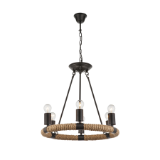 GLOBO Ulleu fekete-barna függesztett lámpa (GLO-69029-6) E27 6 izzós IP20 világítás