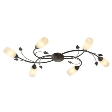 GLOBO Venezia barna-fehér mennyezeti lámpa (GLO-60800623X) E14 6 izzós IP20 világítás