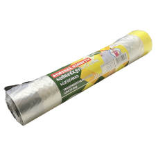 GLOSSY átlátszó szelektív hulladékgyűjtő zsák 120L 60x100cm - 10db tisztító- és takarítószer, higiénia