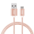 GND USB-A/USB-C kábel, 2 méter, fonott - arany szín (GNDUSBAC200MM06)