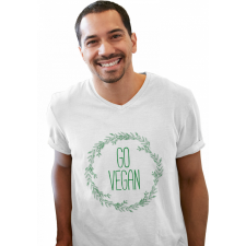 Go vegan - Férfi V Nyakú Póló férfi póló