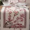  Gobelin asztalterítő japán cseresznyevirágokkal Natúr 40x100 cm +/-5%